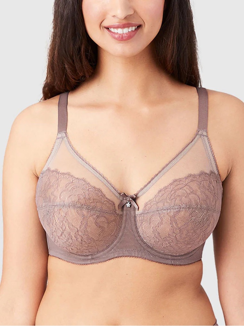 Retro Chic Full Figure Underwire Bra - Cappuccino 36G